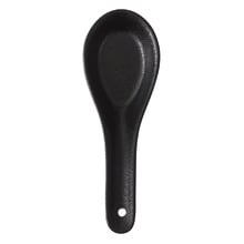 Black Caviar Porcelain Soup Spoons (Set of 12)